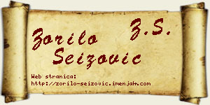 Zorilo Seizović vizit kartica